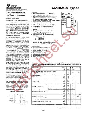 CD4029BPWRE4 datasheet  